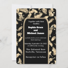 Elegante grüne Blätter Naturdesign | Minimal Botan Einladung