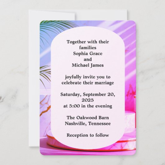 Elegante grüne Blätter Naturdesign | Minimal Botan Einladung (Vorderseite)