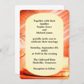 Elegante grüne Blätter Naturdesign | Minimal Botan Einladung (Vorne/Hinten)