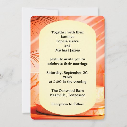 Elegante grüne Blätter Naturdesign | Minimal Botan Einladung (Vorderseite)