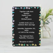 Elegante grüne Blätter Naturdesign | Minimal Botan Einladung (Stehend Vorderseite)