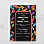 Elegante grüne Blätter Naturdesign | Minimal Botan Einladung (Vorne/Hinten)