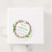 Elegante grüne Blätter Personalisierte Hochzeit Geschenkanhänger (Beispiel)