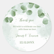 Elegante grüne Blätter Personalisierte Hochzeit