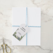 Elegante grüne Blätter Rustikale Hochzeitsgeschenk Geschenkanhänger (Mit Garn)