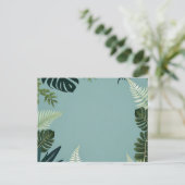 Elegante grüne Blätter und Fern Postkarte (Stehend Vorderseite)