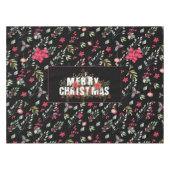 Elegante grüne Blätter und Rote Holly Berries Tischdecke (Vorderseite (Horizontal))