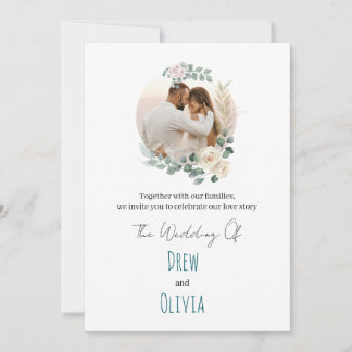 Elegante grüne Blätter zum Hochzeitsempfang Einladung