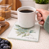 Elegante grüne Blattfarbe, kundenspezifisch Glasuntersetzer