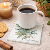 Elegante grüne Blattfarbe, kundenspezifisch Glasuntersetzer