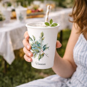 Elegante grüne Blattfarbe, kundenspezifisch Pappbecher