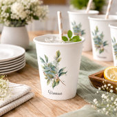 Elegante grüne Blattfarbe, kundenspezifisch Pappbecher