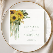 Elegante grüne Blumen-Sonnenblumen-Hochzeit 
