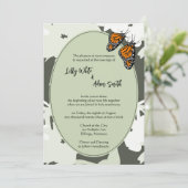 Elegante Grüne Blütenhochzeit (Stehend Vorderseite)