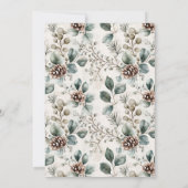 Elegante Grüne Botanik Einladung (Rückseite)