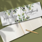 Elegante Grüne Botanische Hochzeit Gästebuch