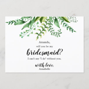 Elegante grüne botanische Hochzeit ist meine Bride Einladung