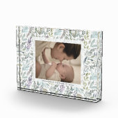 Elegante grüne Botanische Wasserfarbe Fotoblock (Rechts)