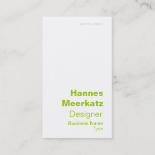 Elegante grüne Breite-und Länge-Visitenkarte Visitenkarte