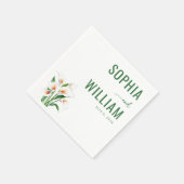 Elegante Grüne Calla-Lilien Serviette (Ecke)