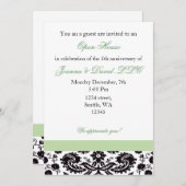 Elegante grüne Corporate Party Einladung (Vorne/Hinten)