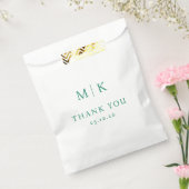 Elegante grüne Dankeskarte Geschenktütchen (Versiegelt)