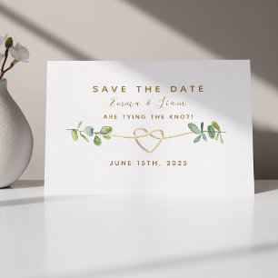Elegante Grüne Eukalyptus-Hochzeit Save The Date