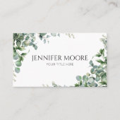 Elegante grüne Eukalyptus-Pflanze-Blätter Visitenkarte (Vorderseite)