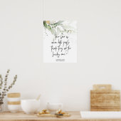 Elegante grüne Eukalyptus Wedding True Love Willko Poster (Küche)