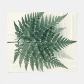 Elegante grüne Farnwedel Botanisch  Fleecedecke (Vorderseite (Horizontal))