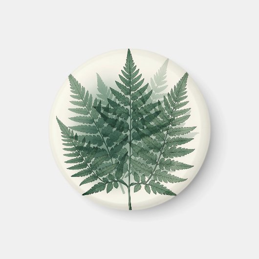 Elegante grüne Farnwedel Botanisch Magnet (Vorne)