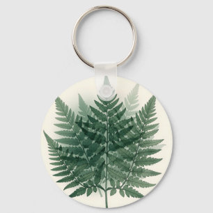 Elegante grüne Farnwedel Botanisch Schlüsselanhänger