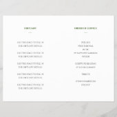 Elegante Grüne Feier zum Lebensdenkmal-Programm Flyer (Hinten)