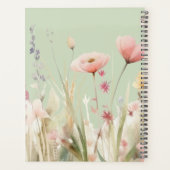 Elegante grüne Flora Wildblumen Planer (Rückseite)