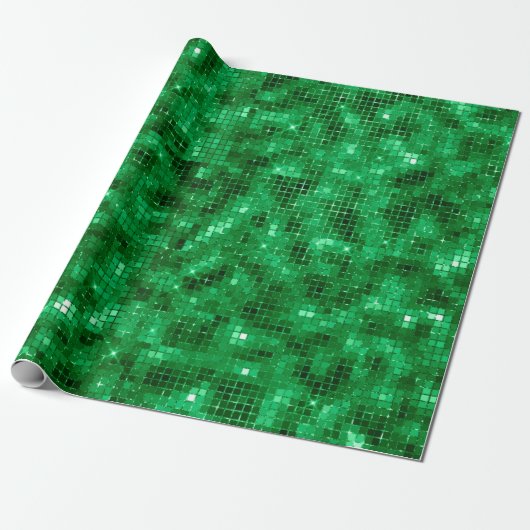 Elegante grüne Folie Geschenkpapier (Ungerollt)