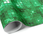 Elegante grüne Folie Geschenkpapier (Rolleneckpunkt)