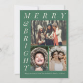 elegante grüne, fröhlich helle Weihnachten (Vorderseite)