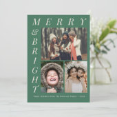 elegante grüne, fröhlich helle Weihnachten (Stehend Vorderseite)