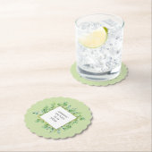 Elegante Grüne Geburtstagsparty individuell anpass Untersetzer (Vor Ort)