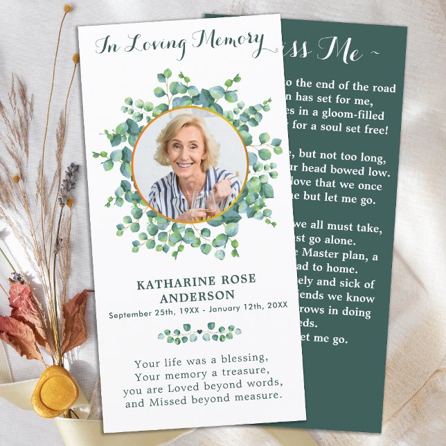 Elegante Grüne Gedenkstätte Foto Beerdigung Gebet (Von Creator hochgeladen)