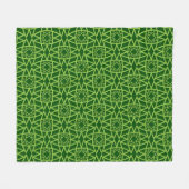 Elegante grüne geometrische Muster Fleecedecke (Vorderseite (Horizontal))