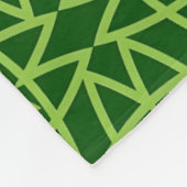 Elegante grüne geometrische Muster Fleecedecke (Ecke)