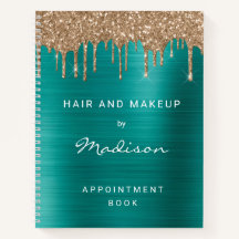 Elegante grüne goldene Glitter-Drip-Termin