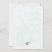 Elegante Grüne + Goldene Hochzeit Einladung (Rückseite)