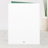 Elegante grüne goldene Linien Eukalyptus Hochzeit Dankeskarte (Rückseite)