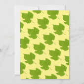 Elegante grüne Herbstlaube Hochzeit der gelben Blü Einladung (Rückseite)
