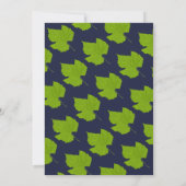 Elegante Grüne Herbstlaube Hochzeit von Navy Blue  Einladung (Rückseite)