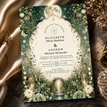 Elegante grüne himmlische Hochzeit