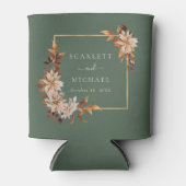 Elegante Grüne Hochzeit Dosenkühler (Vorderseite)