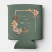 Elegante Grüne Hochzeit Dosenkühler (Rückseite)